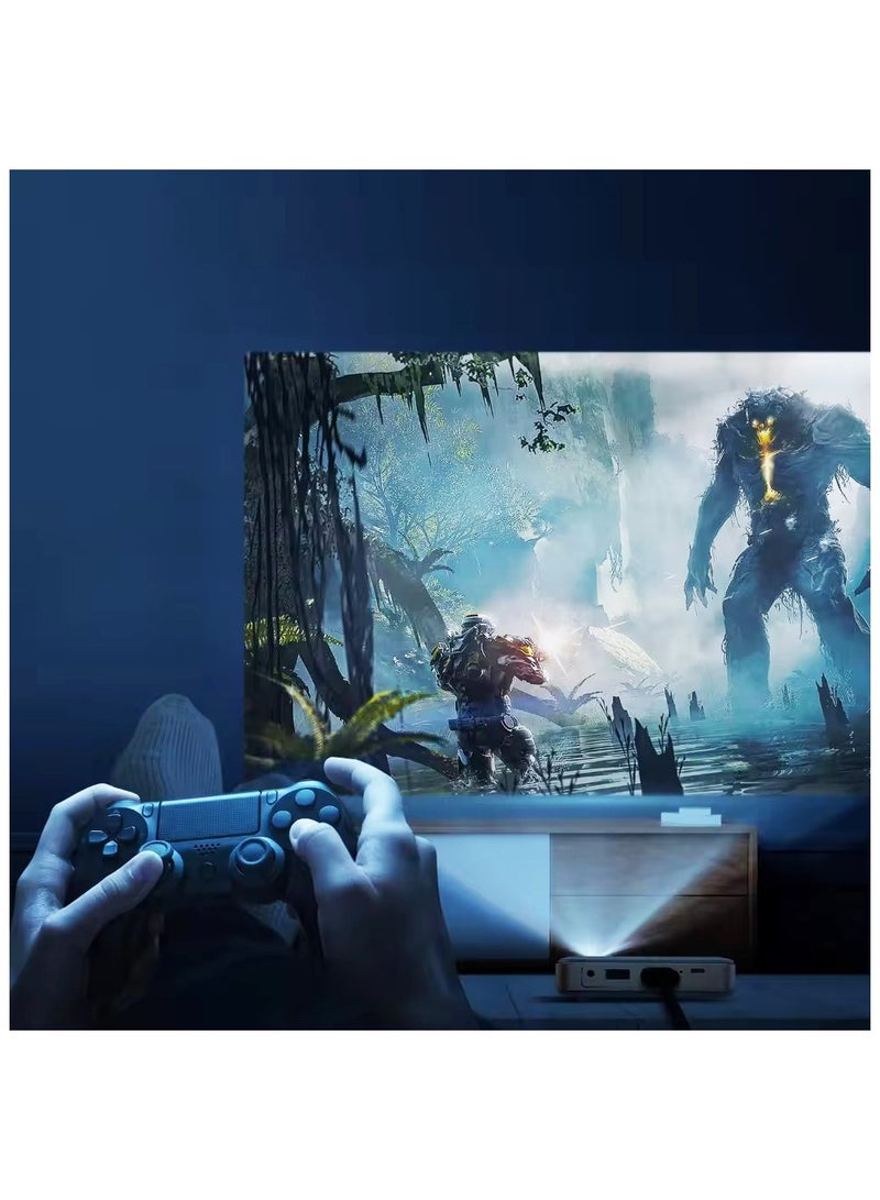 MERLIN Ultra Mini Wireless Projector | 1080P HD, DLP, Pocket Size, Built-in Speakers, Auto Keystone, Screen Mirroring, 120" Display, Portable, Rechargeable Battery 30000+ hrs Life Android Sticks - Image 4