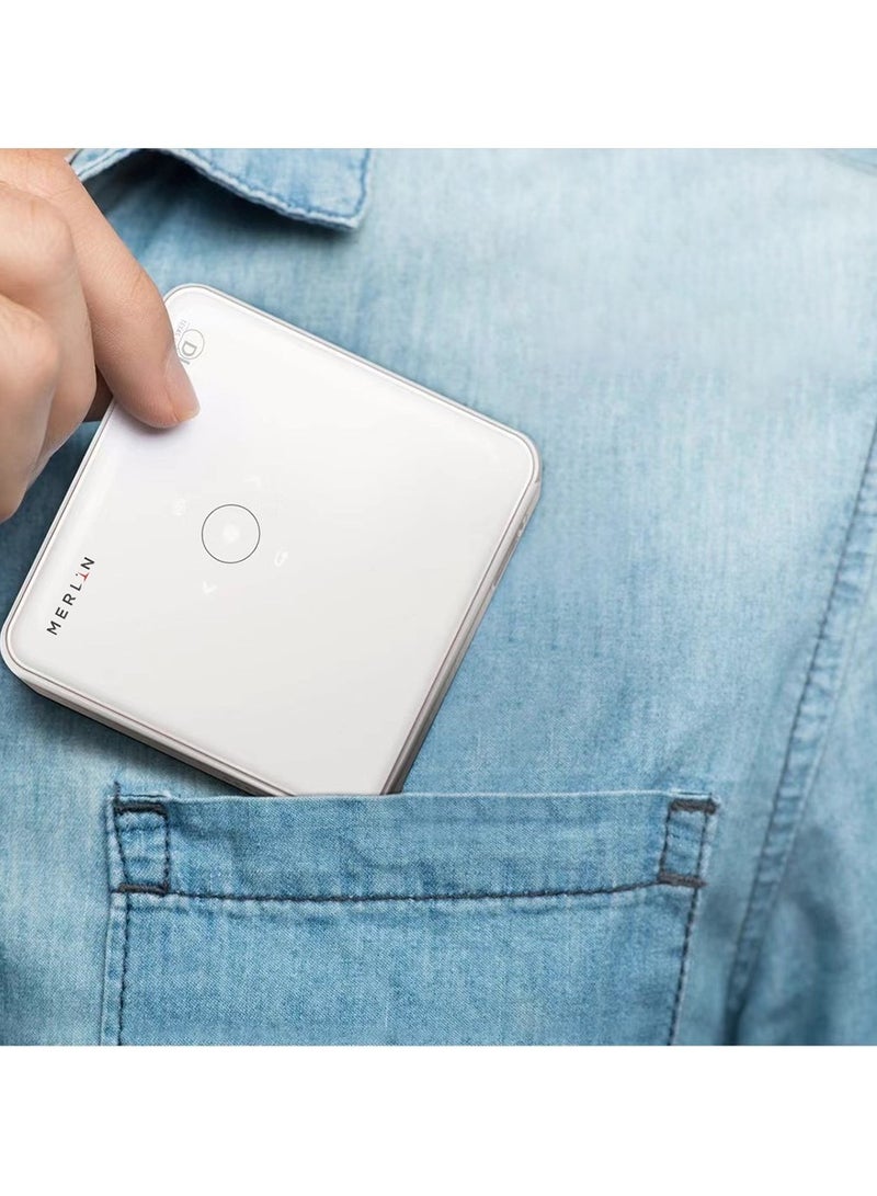 MERLIN Ultra Mini Wireless Projector | 1080P HD, DLP, Pocket Size, Built-in Speakers, Auto Keystone, Screen Mirroring, 120" Display, Portable, Rechargeable Battery 30000+ hrs Life Android Sticks - Image 5