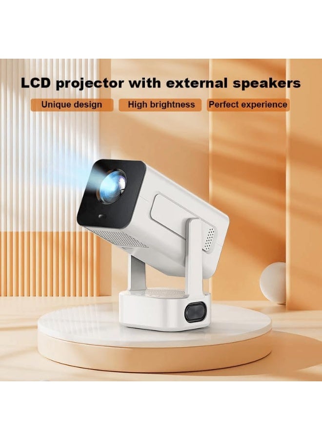 Merlin Ultra Mini Projector with WiFi & Built-in Apps, 600 ANSI Lumens Portable Projector, 200” Display, Auto Keystone, 8W Speaker, 2 Wireless Mics for Karaoke, Home Theater & Outdoor Use - Image 4