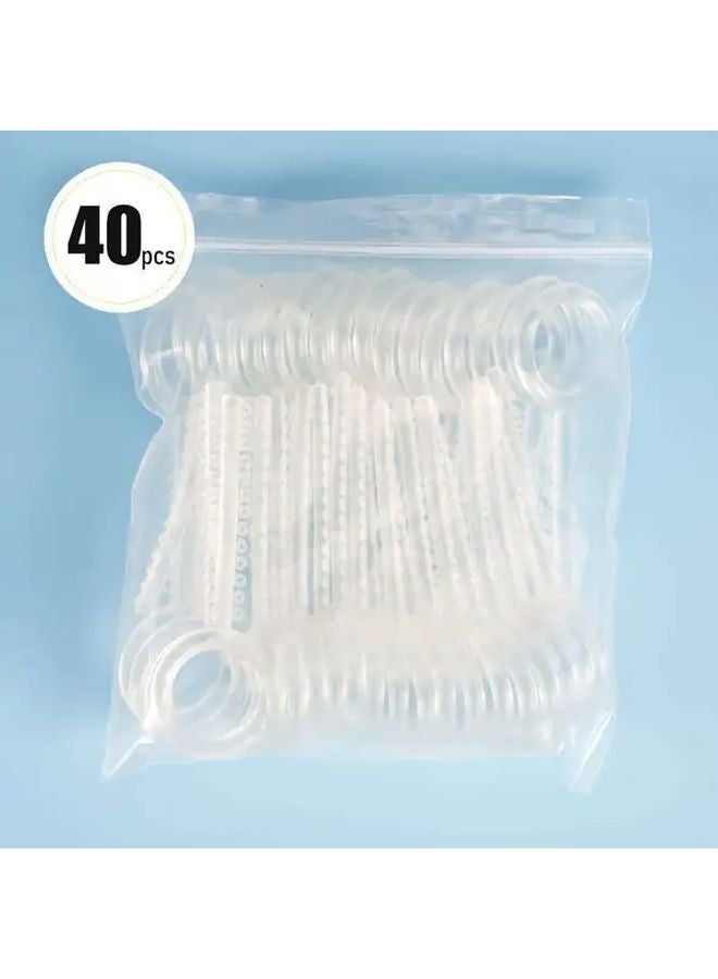 40 Pcs Colorful Transparent Key Shaped Dental Ligation Rings Dental Supplies - Image 3