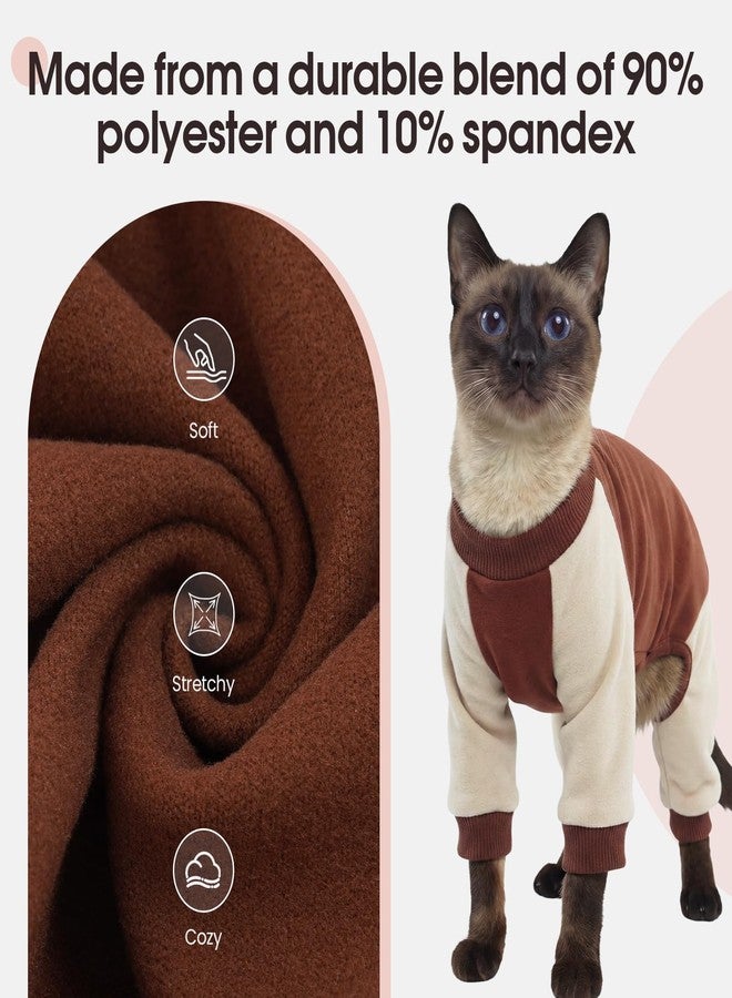 DENTRUN Cat Recovery Suit with Legs - Shedding Control & Anti-Licking Onesie, Stretchy Surgical Recovery Suit Cute Cat Clothes Indoor Soft Material for Comfort and Warmth for Pets - Image 5