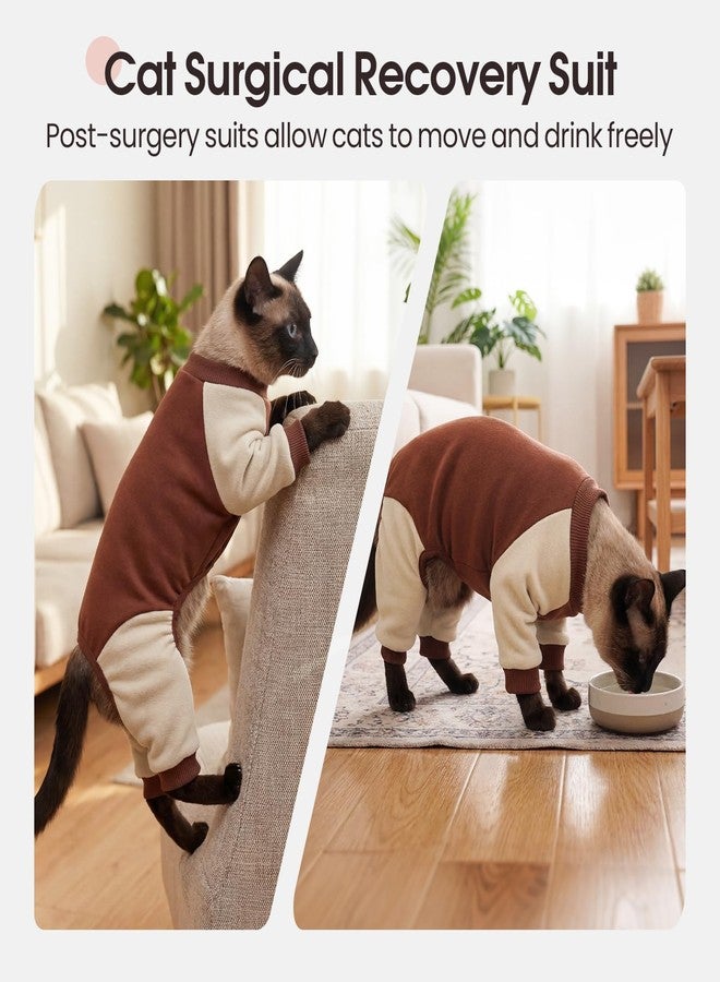DENTRUN Cat Recovery Suit with Legs - Shedding Control & Anti-Licking Onesie, Stretchy Surgical Recovery Suit Cute Cat Clothes Indoor Soft Material for Comfort and Warmth for Pets - Image 2