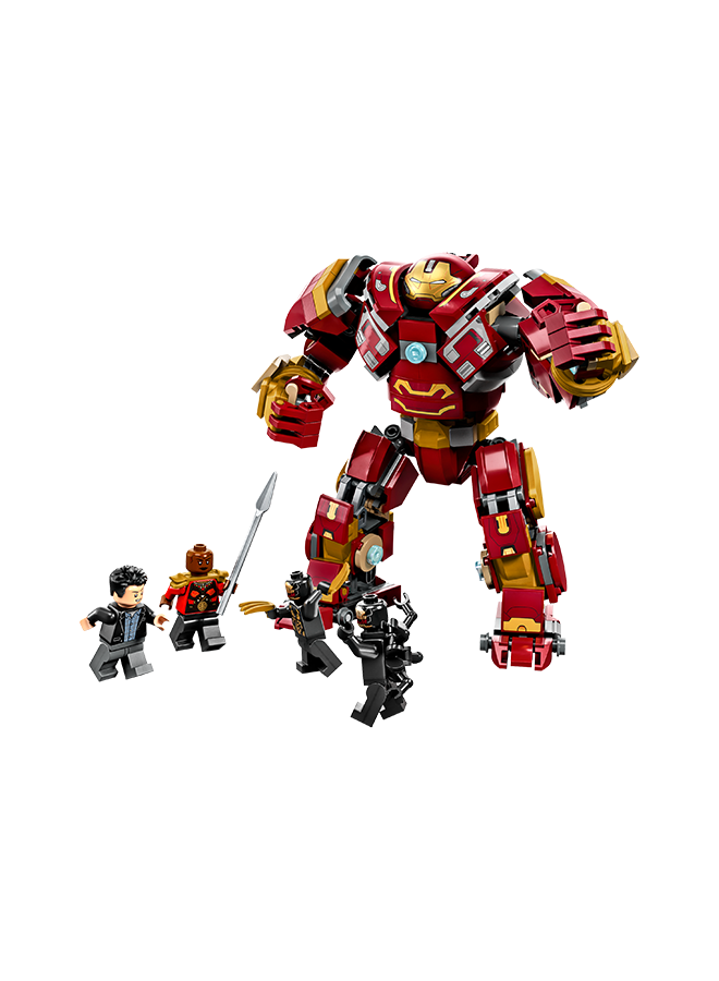 LEGO Marvel The Hulkbuster: The Battle Of Wakanda Building Toy Set; Movable Mech And 4 Minifigures, Including Bruce Banner; Birthday Or Any-Day Gift For Young Super Heroes And All Kids Aged 8+ (385 Pieces) 76247