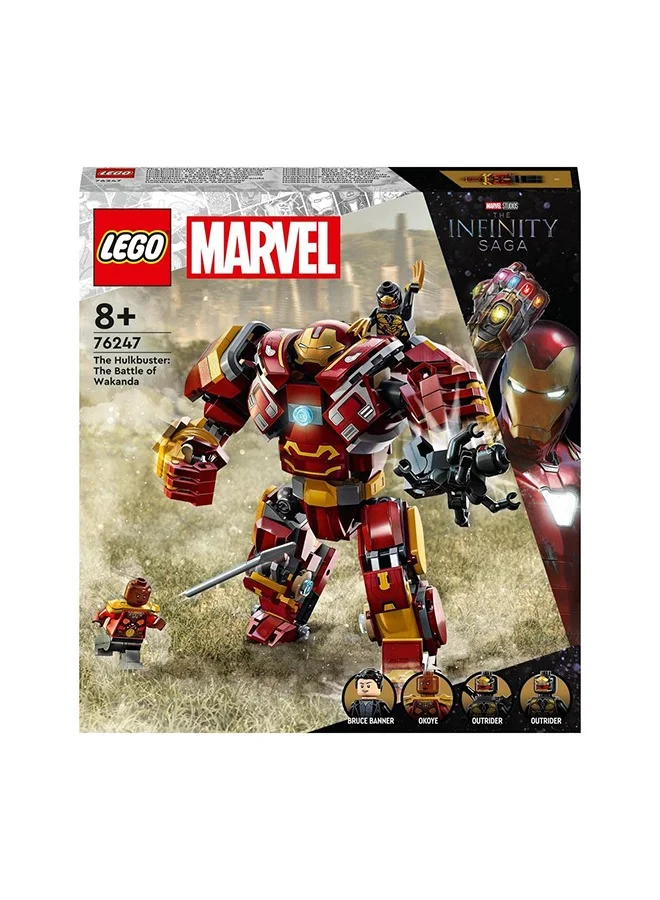 LEGO Marvel The Hulkbuster: The Battle Of Wakanda Building Toy Set; Movable Mech And 4 Minifigures, Including Bruce Banner; Birthday Or Any-Day Gift For Young Super Heroes And All Kids Aged 8+ (385 Pieces) 76247