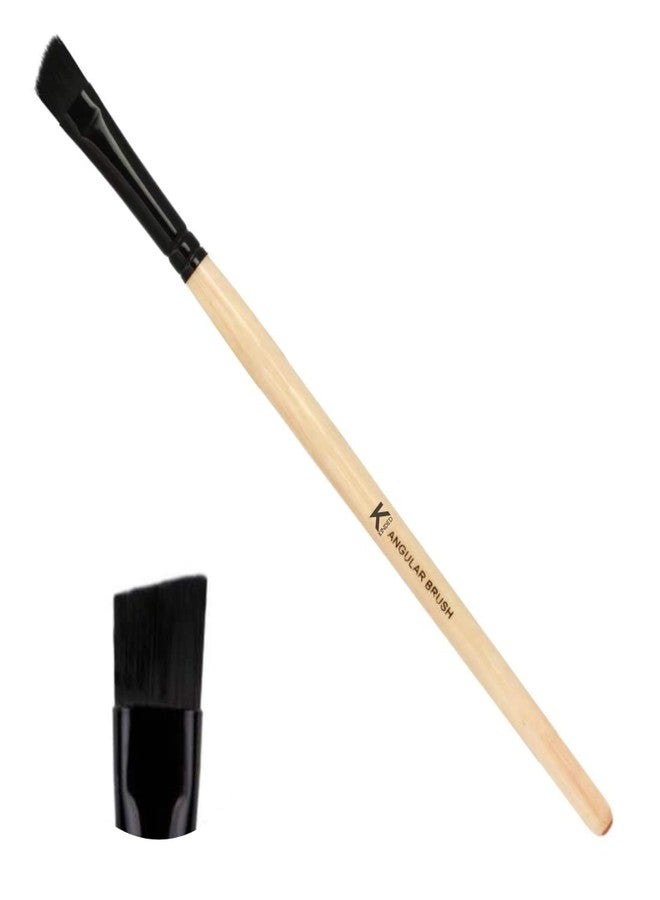 KINDED Angular Blending Eye Shadow and Eyebrow Makeup Brush Professional Series for Eyes Makeup Beauty with Smooth Soft Synthetic Hair Bristles Anti Rust Aluminium Ferrule Natural Wooden Handle Grip - Image 1