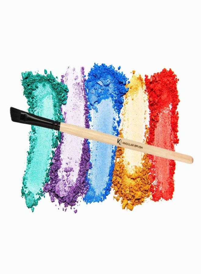 KINDED Angular Blending Eye Shadow and Eyebrow Makeup Brush Professional Series for Eyes Makeup Beauty with Smooth Soft Synthetic Hair Bristles Anti Rust Aluminium Ferrule Natural Wooden Handle Grip - Image 5