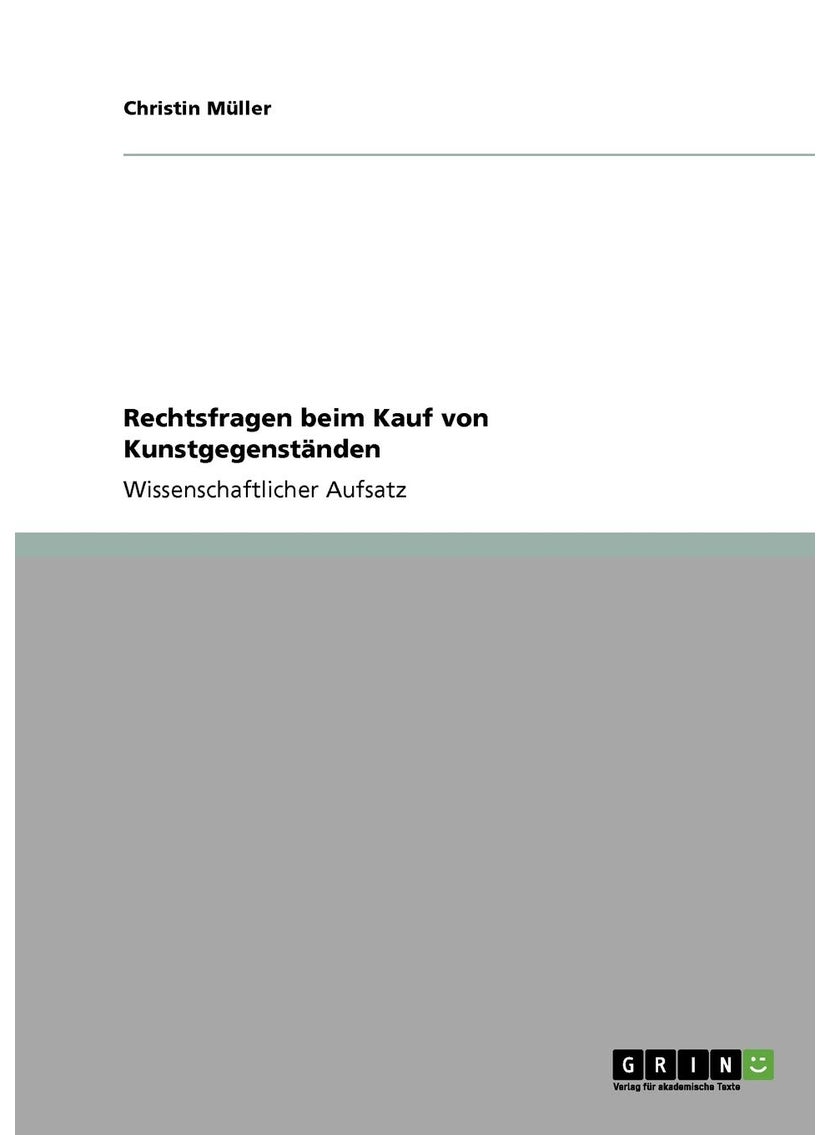 Rechtsfragen beim Kauf von Kunstgegenständen 