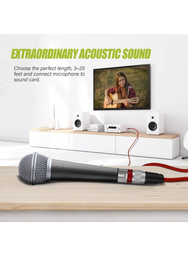 GearIT كابل ميكروفون GearIT XLR إلى XLR (6 أقدام، 10 عبوة) كابل ميكروفون XLR ذكر إلى أنثى 3 دبابيس متوازن محمي لكابل XLR لميكسر الميكروفون، استوديو التسجيل، البودكاست - متعدد الألوان، 6 أقدام، 10 عبوة - Image 2