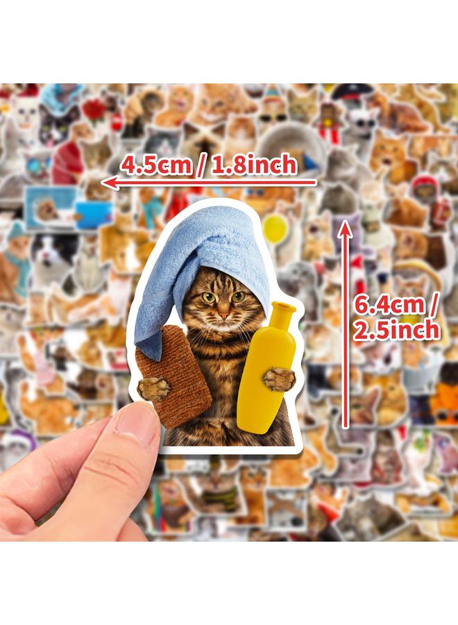 Bluejw 200 Realistic Cat Stickers Mori Realistic Kitty Sticker PVC Waterproof Notebook Stickers - Image 4