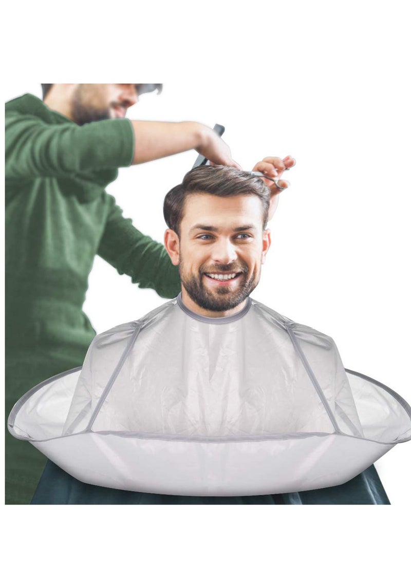 Hair Cutting Cape Umbrella, Hairdressing Cloak Beard Shaving Waterproof Hairdressing Kit Haircut Accessories Salon Barber, Hair Cutting Waterproof Cloth Perm Hair Dyeing Clothing Gray - Image 1