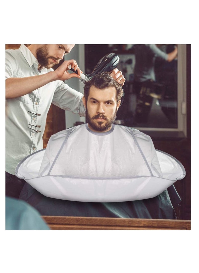 Hair Cutting Cape Umbrella, Hairdressing Cloak Beard Shaving Waterproof Hairdressing Kit Haircut Accessories Salon Barber, Hair Cutting Waterproof Cloth Perm Hair Dyeing Clothing Gray - Image 2