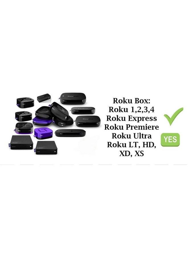 UBay - Universal Remote Control Compatible With Roku Tvs Tcl Sanyo Lg Rca Philips Hitachi Haier Onn Insignia Hisense Sharp Jvc Roku Tv And Roku Streaming Boxes Roku 1 2 3 4 Hd Lt Xs Xd Ir. - Image 1