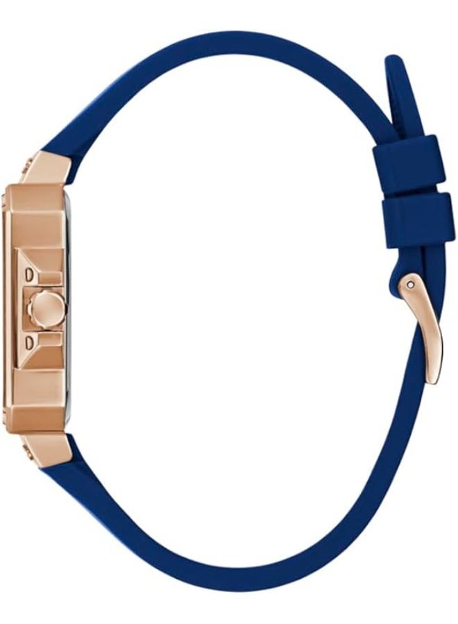 GUESS Women's 34mm Watch - Blue Strap Blue  Dial Iridescent Case GW0618L - Image 2