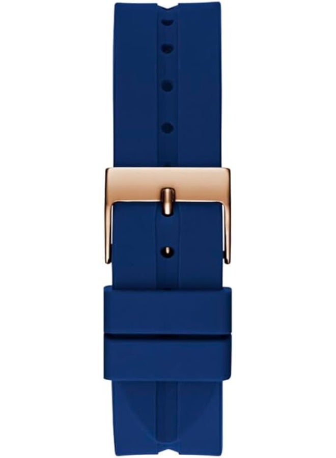 GUESS Women's 34mm Watch - Blue Strap Blue  Dial Iridescent Case GW0618L - Image 3