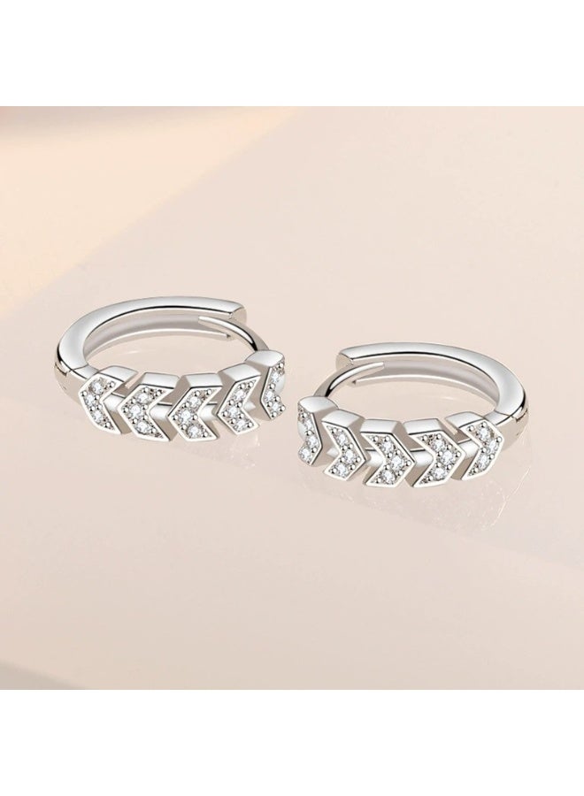 Silver Arrow Earrings for Women Girls – Dainty Stud Earrings with Sparkling Cubic Zirconia, Hypoallergenic Fashion Jewelry  - Image 3