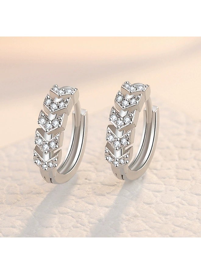 Silver Arrow Earrings for Women Girls – Dainty Stud Earrings with Sparkling Cubic Zirconia, Hypoallergenic Fashion Jewelry  - Image 4