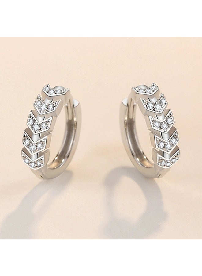Silver Arrow Earrings for Women Girls – Dainty Stud Earrings with Sparkling Cubic Zirconia, Hypoallergenic Fashion Jewelry  - Image 5