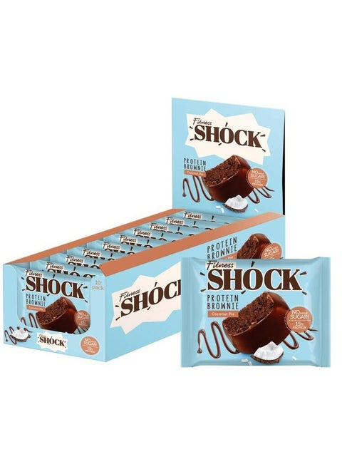 Fitness Shock Protein Brownie Coconut Flavour 500g