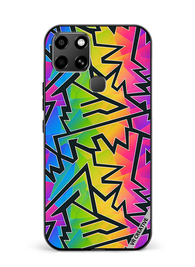 VR CREATIVE Protective Case Cover For Infinix Smart 6 Geometric Design Multicolour - Image 1