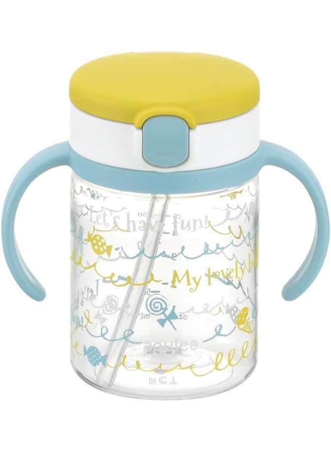 Richell Aqulea Outing Straw Mug 200ml Yellow - Image 1