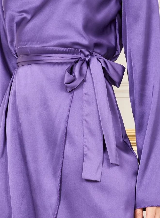 Styli Satin Asymmetric Dress