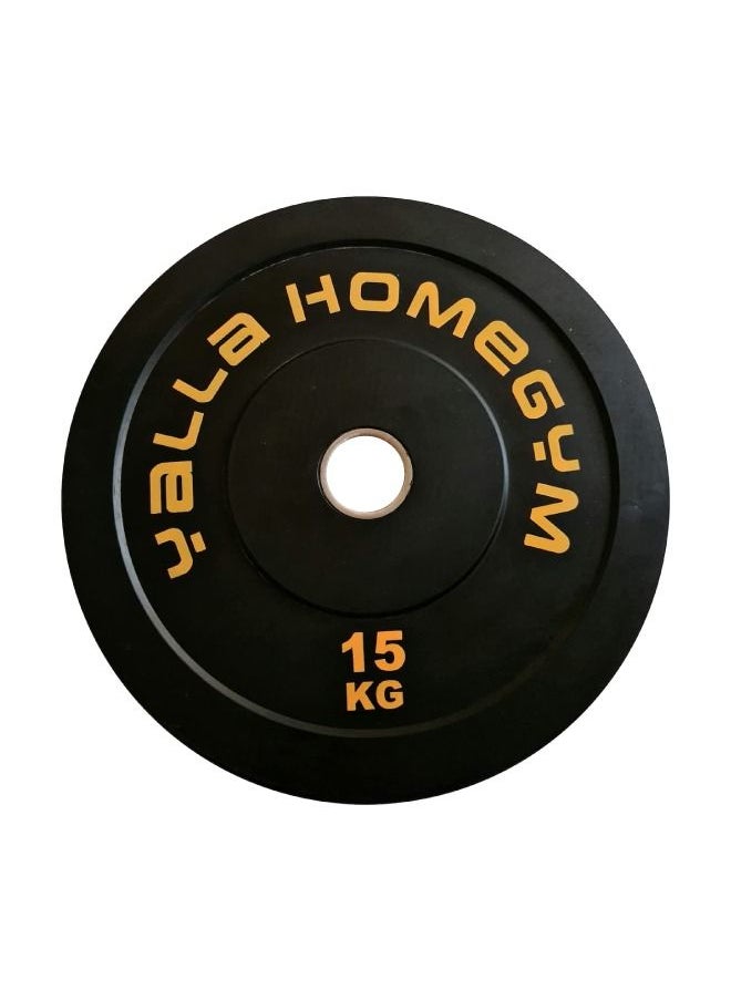 Yalla HomeGym Olympic Bumper Weight Plate 15KG Single Plate High Quality for Barbells Weight Lifting Strength Training 