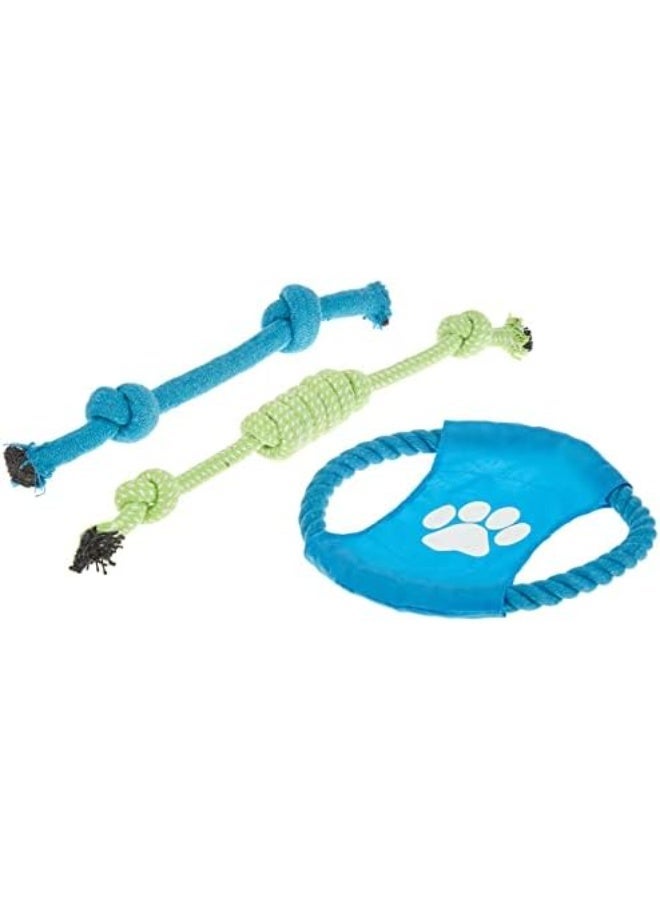 Queens 10 Pcs Pet Puppy Toys Gift Set Ball Rope and Chew Squeaky for Dog Cat - Image 5