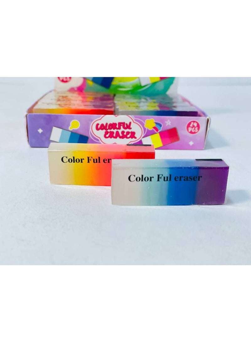 Transparent eraser, colored eraser, mixed 4 colors in 1, small size, 5 pieces - Image 2