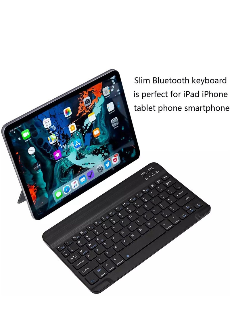 Generic Ultra Slim Bluetooth Keyboard Portable Mini Rechargeable for Apple iPad iPhone Samsung Tablet Phone Smartphone iOS Android Windows 10 inch  - Image 2