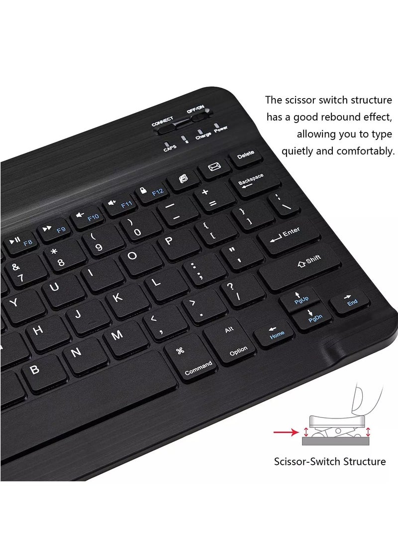Generic - Ultra Slim Bluetooth Keyboard Portable Mini Rechargeable for Apple iPad iPhone Samsung Tablet Phone Smartphone iOS Android Windows 10 inch - Image 1