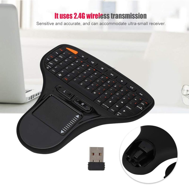 klarako Keyboard, 2 in 1 Multimedia Keyboard with Trackball Mouse and Touchpad, Mini Keyboard QWERTY US Layout for TV Box, Laptop, Computer, 2000 / XP/, Linux, - Image 2