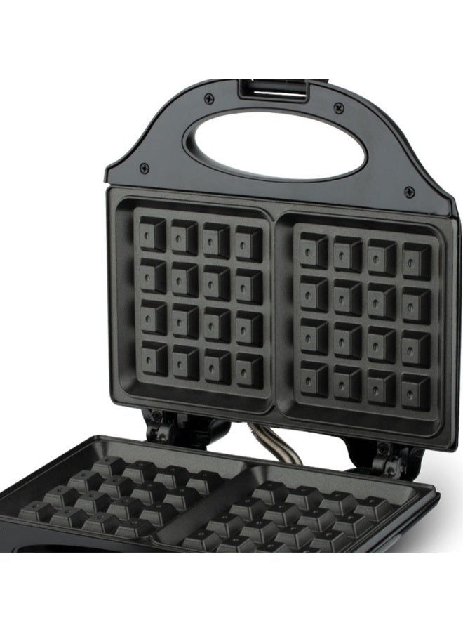 TRADEGATE Electric Waffle Maker 750W with Dual Non-Stick Plates – Double Sided Heating Belgian Waffle Iron	Compact Portable Waffle Baker with Indicator Lights for Home Breakfast - Image 2