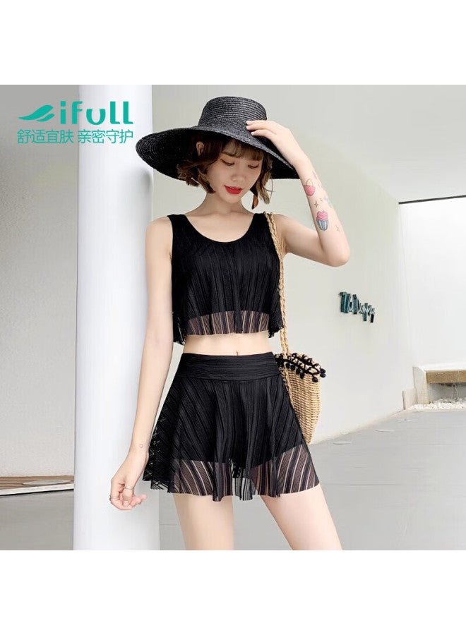 Skin-friendly Yifu Women's Two-piece Conservative Fashion Slimming Korean Style Skirted Swimsuit For Hot Springs And Vacation - Image 1