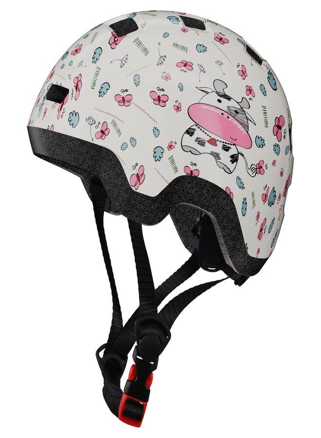 Bimalsic Kids/Toddler Bike Helmet for Infant/Baby to Children 1/2/3/4/5/6/7/8 Years Old, Kids Helmets Ages 1-2/2-4/3-5/5-8,Skateboard Helmets for Boys and Girls-XS-Cow - Image 1