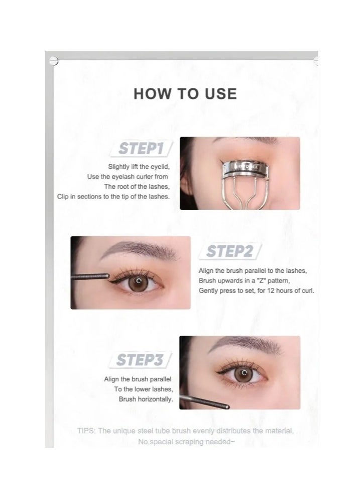 Iron Strong Mascaracurling Lash Mascara Judy Doll,- 3d Curling Eyelash Iron Mascara, Waterproof and Not Easy To Smudge 1 Pcs ( black)