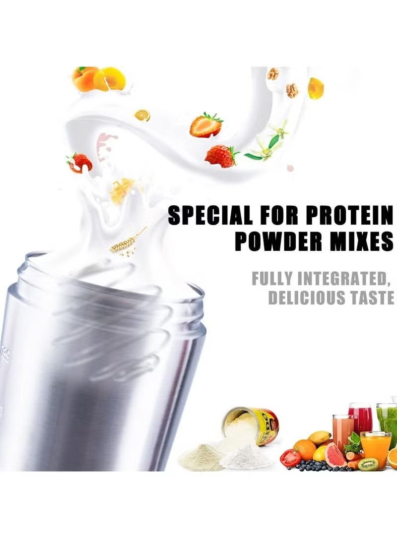 Shaker Bottle with Wire Whisk, Protein Shaker Bottle for Protein Mixes, Stainless Steel Shaker Bottle, Metal Shaker Bottle,Large Shaker Bottle 750ml - Image 3