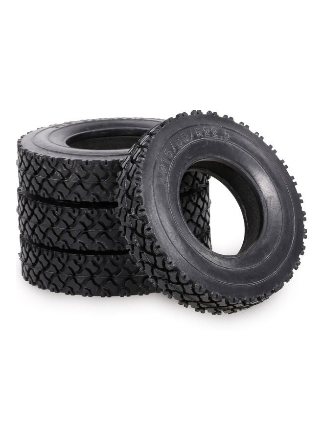NIBEMINENT 4-Piece Rubber Wheel For 1:14 Tamiya RC Car  - Image 1