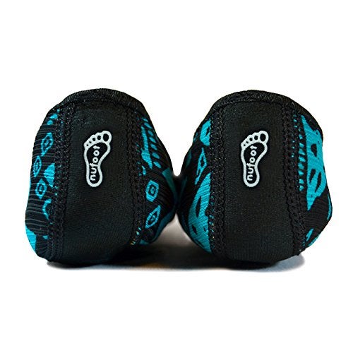 Nufoot Betsy Lou Fuzzies Women's Slippers, Foldable, Flexible Flats, Slipper Socks, Travel Slipper, Yoga Socks, House Shoes, Indoor Shoes, Blue Aztec, Small - Image 3