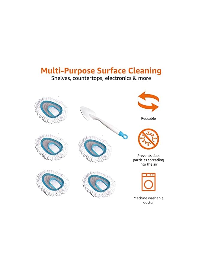 erorex Cleaning Duster, 5-Pack, Blue and White - Image 4