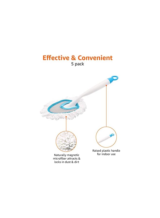 erorex Cleaning Duster, 5-Pack, Blue and White - Image 5