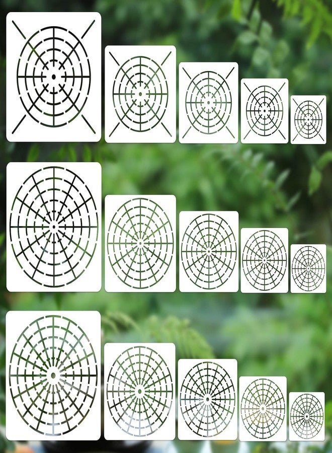 eageus 15 Pieces Mandala Dot Painting Tool Stencils Set, 8/12/16 Segment 3/4/5/6/8 Inches Reusable Mandala Stencil Template for Rock Wood Canvas DIY Painting Art Projects - Image 1