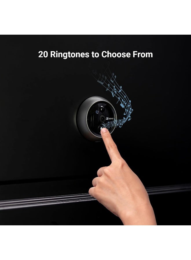 EZVIZ Renewed - DP2C 1080p Video Door Viewer Peephole Camera - Image 3