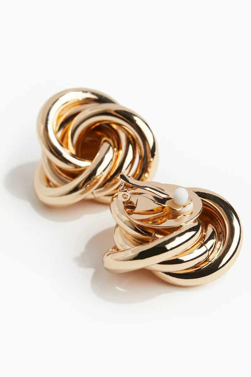 H&M Knot-Detail Clip Earrings