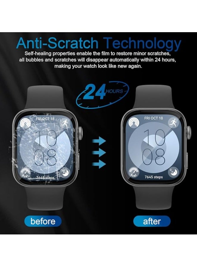 Screen Protector for Huawei Watch Fit 3, 3 Pieces 3D Full Coverage Anti-Scratch Bubble-Free Transparent HD Flexible Protective Film - Image 4