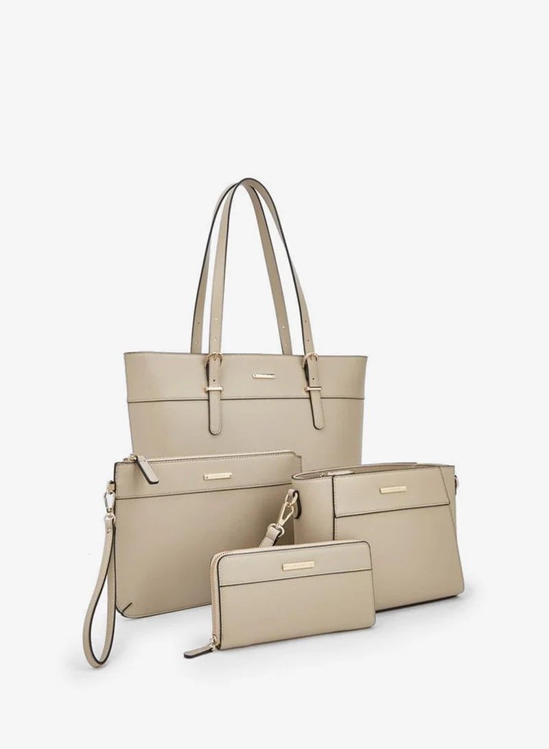 Celeste 4-Piece Tote Bag Set With Solid Design