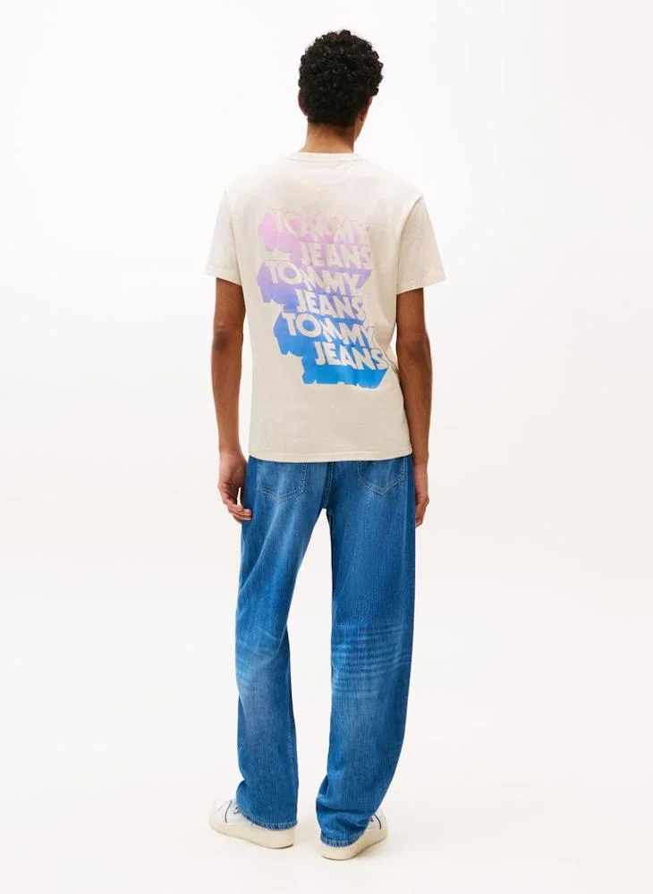 تومي جينز تيشيرت بأكمام قصيرة بقصة عادية