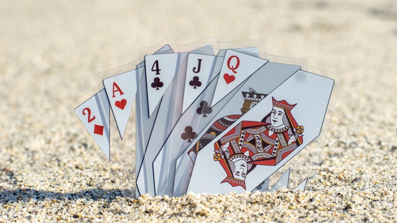 Well Played Waterproof Clear Plastic Playing Cards - Standard Deck of Cards, Transparent with Unique Custom Design, Great for Poker, Includes QR Code for Game Instructions, Teal - Image 5