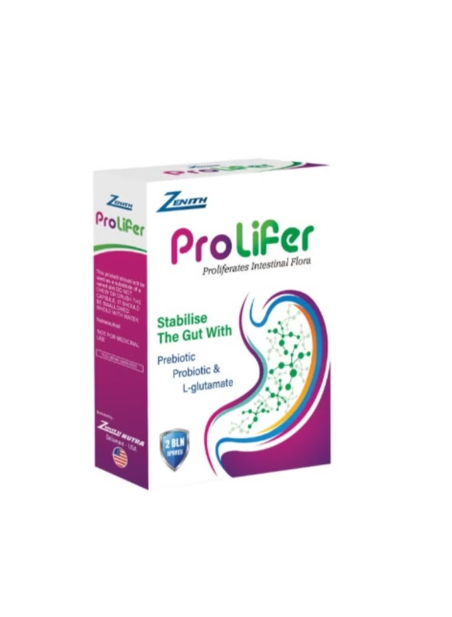 Zenith Prolifer Intestinal Flora Support Supplement with Prebiotic, Probiotic