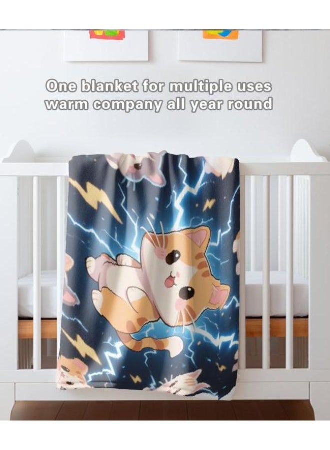 عام بطانية رقيقة من الفانيلا الكرتونية للأطفال والرضع (دافئة ومريحة، ومناسبة للنوم والألعاب) 70 سم * 100 سم - Image 2