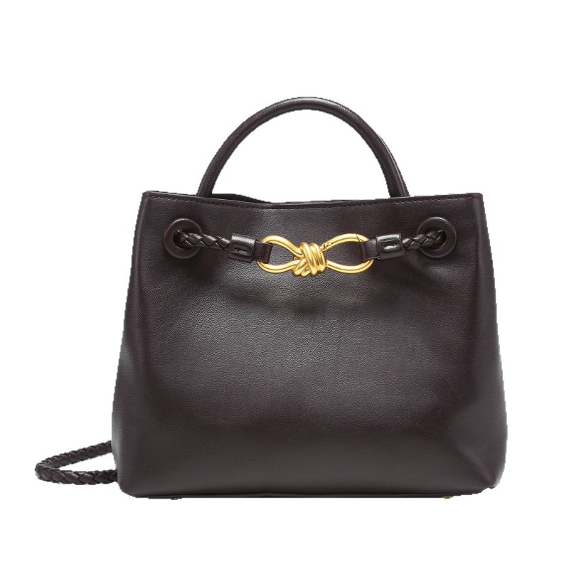 Selling Briefcase Style Genuine Leather Fashion Bow Women'S Satchel Large-Capacity Shoulder Tote Bag - Image 5